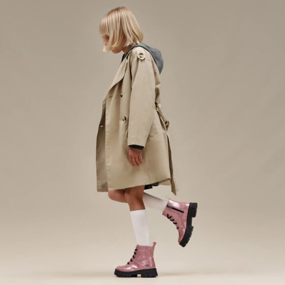 Ugg Girls Size 13 Ashton Lace Up Glitter Big Kids - Picture 2 of 12